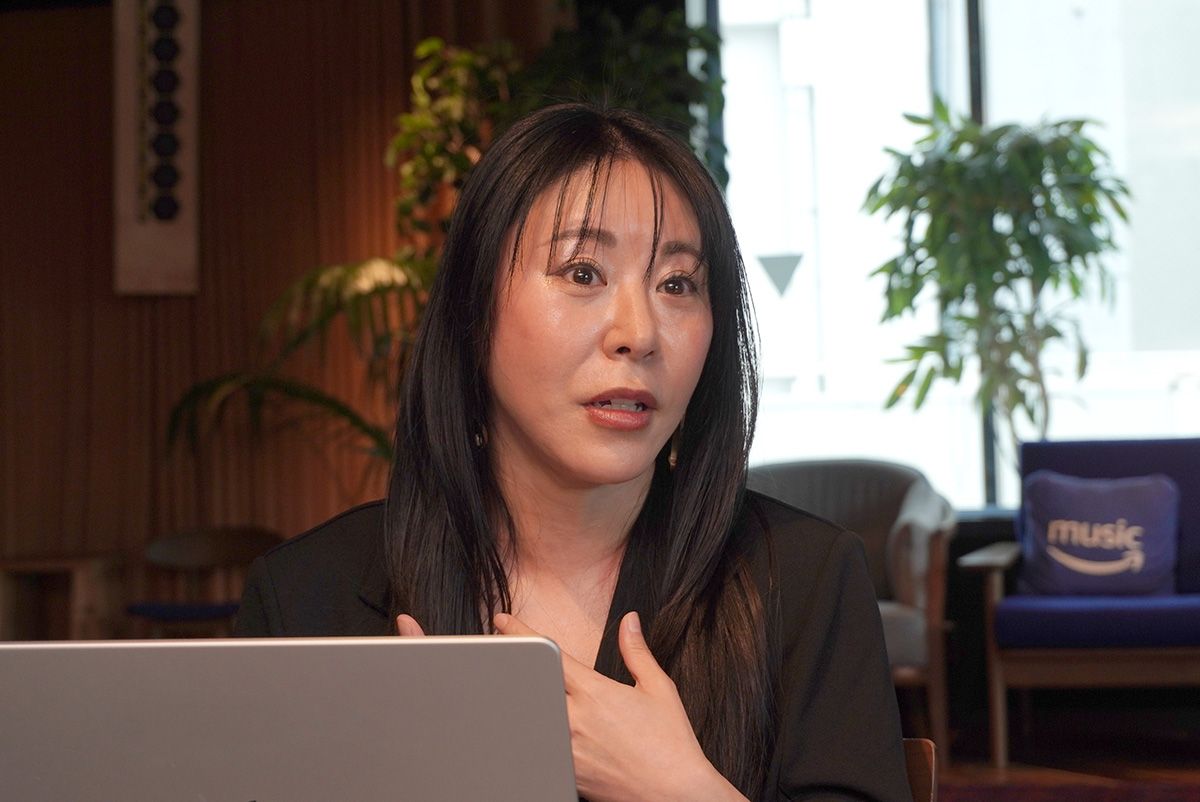 竹林氏は、日本のアーティストや楽曲を世界中の音楽ファンと結び付けるために、Amazon Musicが持つテクノロジーも惜しみなく投じていきたいと語る