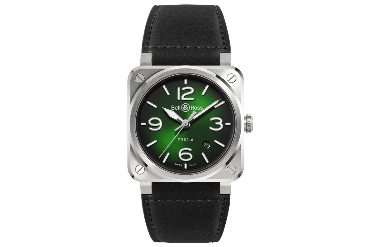 自動巻き、SSケース、ケース縦41×横41mm。594000円〈ベル＆ロス／ベル＆ロス ブティック 銀座 Tel:03-6264-3989〉