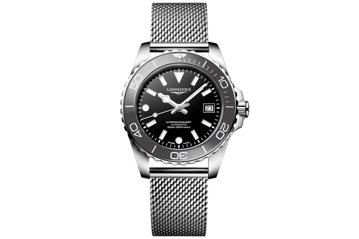 自動巻き、SSケース、ケース径39mm。343200円〈ロンジン／スウォッチ グループ ジャパン Tel:03-6254-7350〉