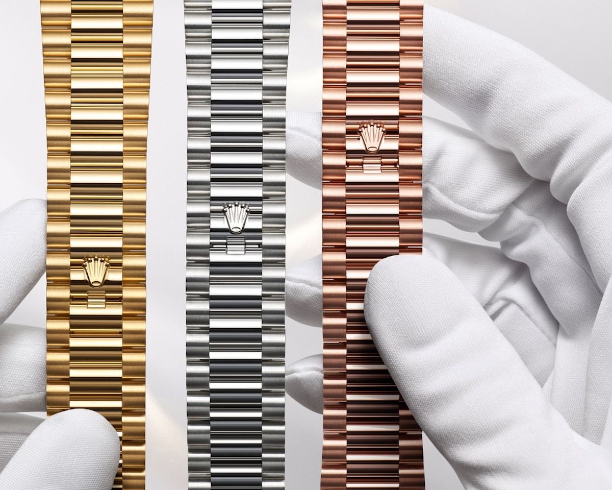 金に他の金属を混ぜることによって様々な色合いを作り出せる（Rolex）