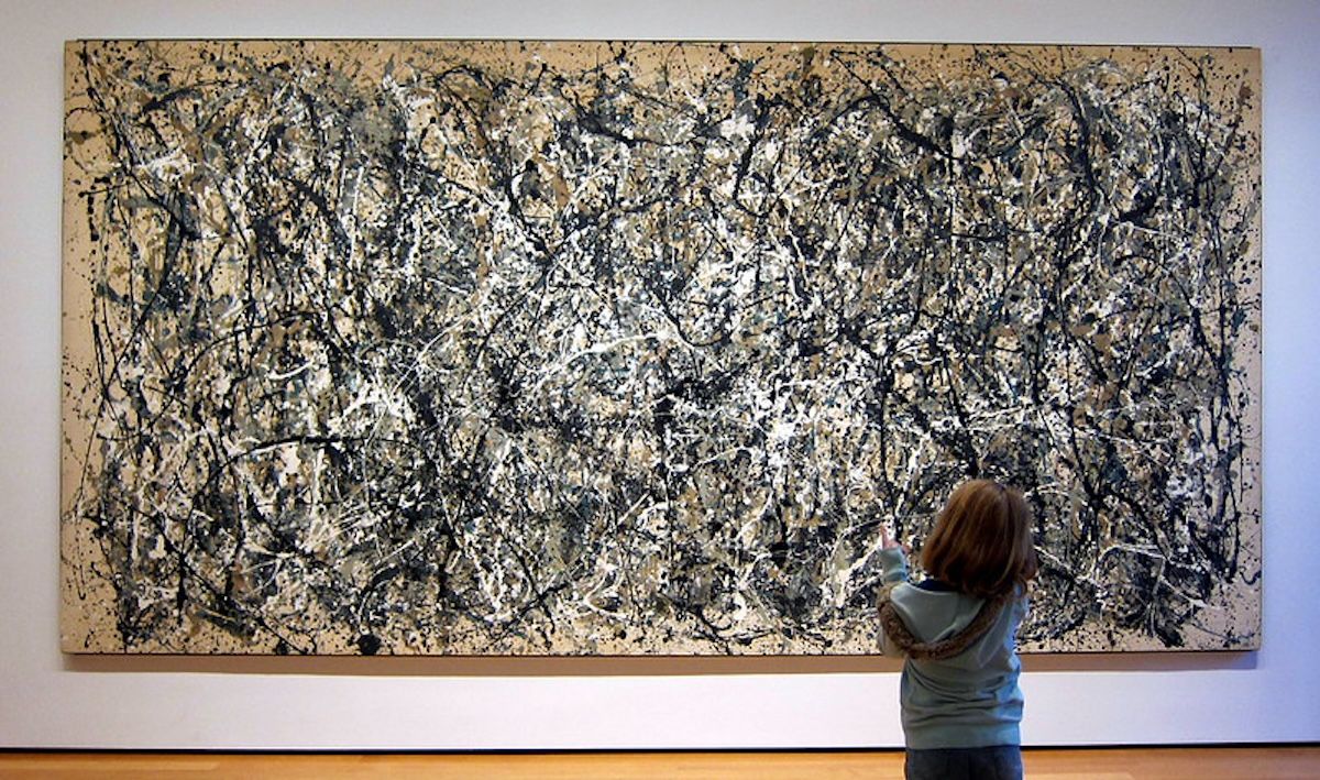 ジャクソン・ポロック『One: Number 31, 1950』（Photo: "art critic" by Josh (NCinDC) / CC BY-ND、出典: https://www.flickr.com/photos/ncindc/7109125187/）