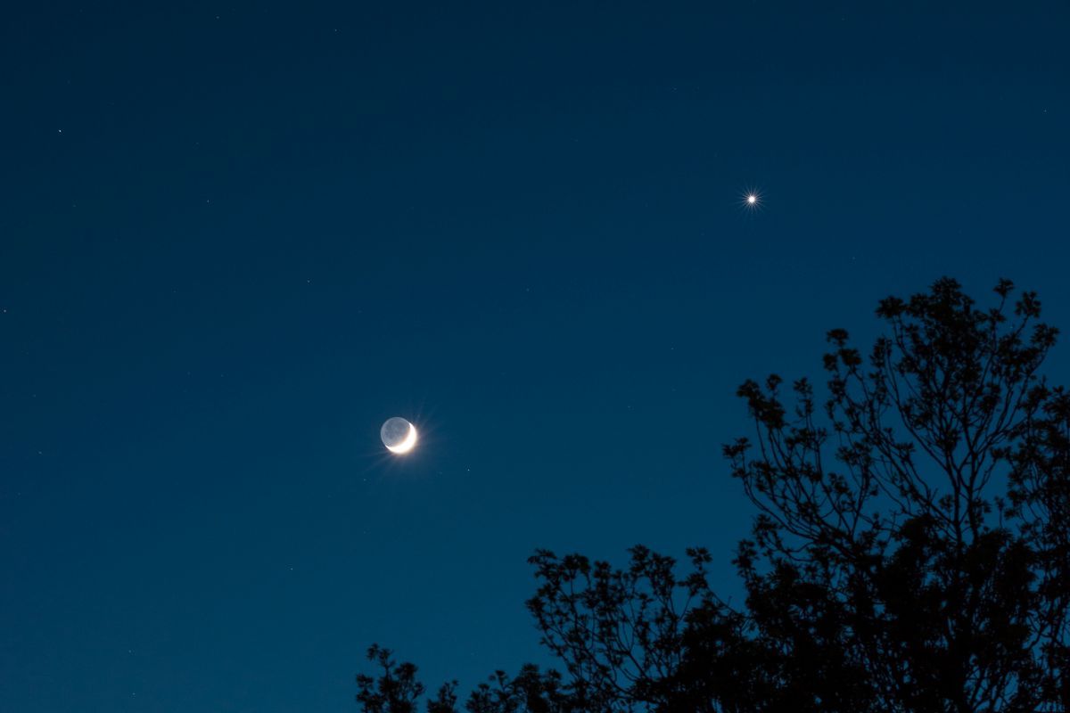 三日月と金星（stock.adobe.com）