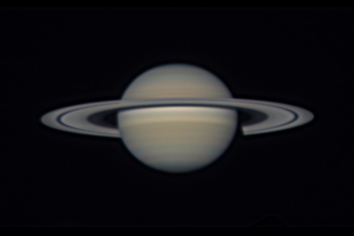 土星。2026年8月24日、国立天文台・50センチ公開望遠鏡で撮影（国立天文台）