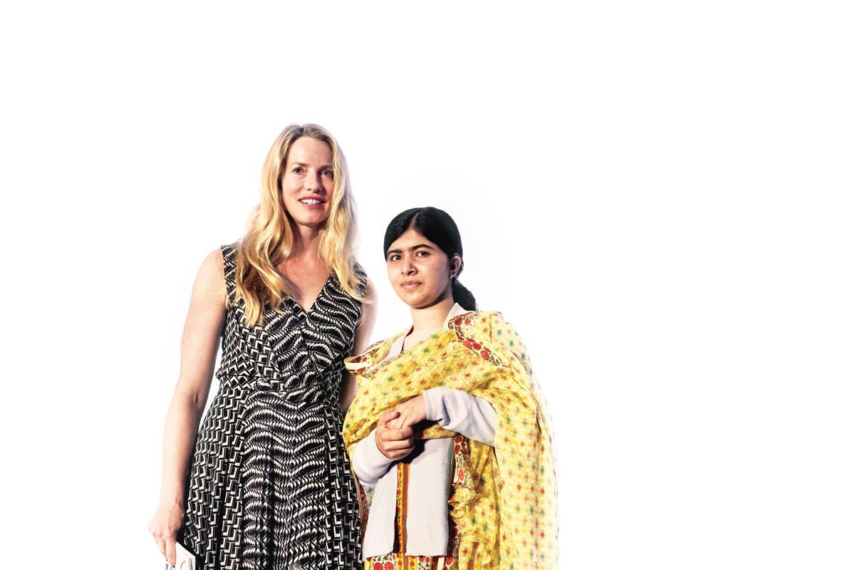 ローレン・パウエル・ジョブズ（左）とマララ・ユスフザイ（右）