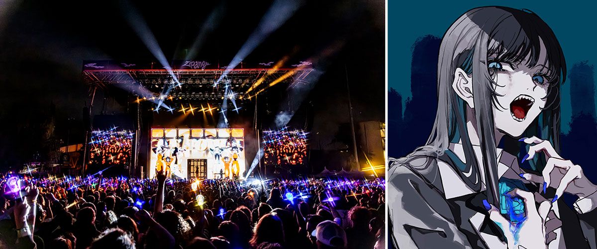 左から、26年5月にLA のBrookside at The Rose Bowlで開催した、日本音楽の“今”を世界へ届ける音楽フェス「CLOUD NINE presents“Zipangu” JAPANESE MUSIC EVENT 2026」の様子。所属アーティストのAdo。