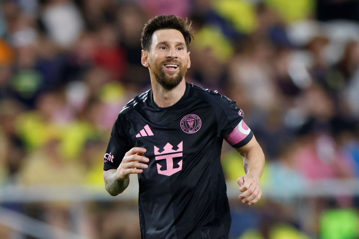 リオネル・メッシ。2025年10月18日、米MLSインテル・マイアミ対ナッシュビルSC戦で(Johnnie Izquierdo/Getty Images)