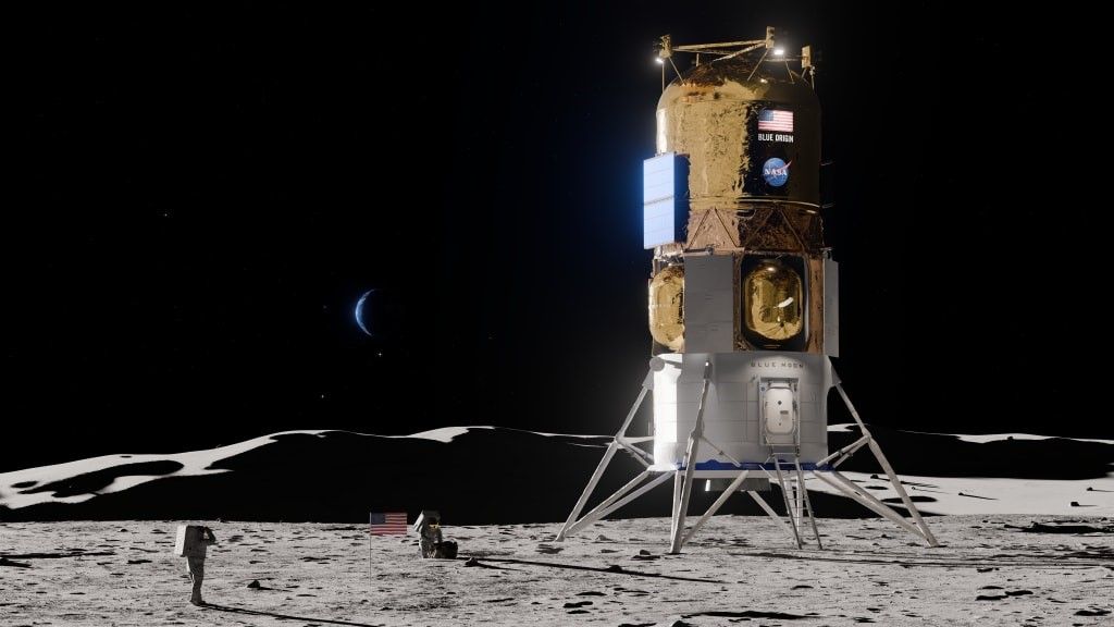 ブルームーンMk.2の月面着陸イメージ （C）NASA