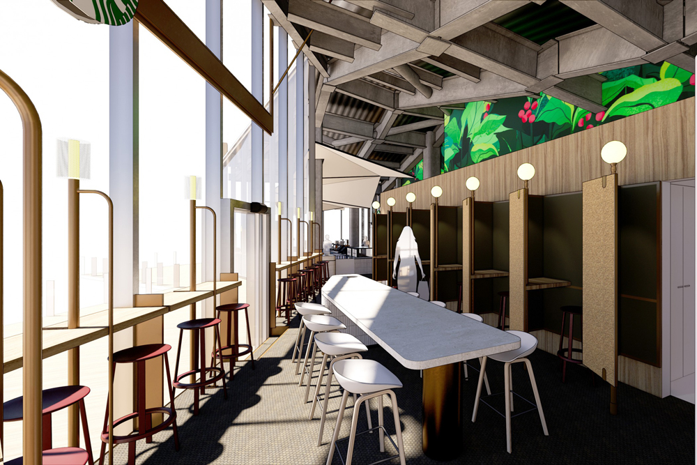 スターバックス電源付きビジネス席