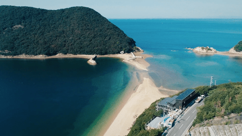 丸山島を臨むロケーション