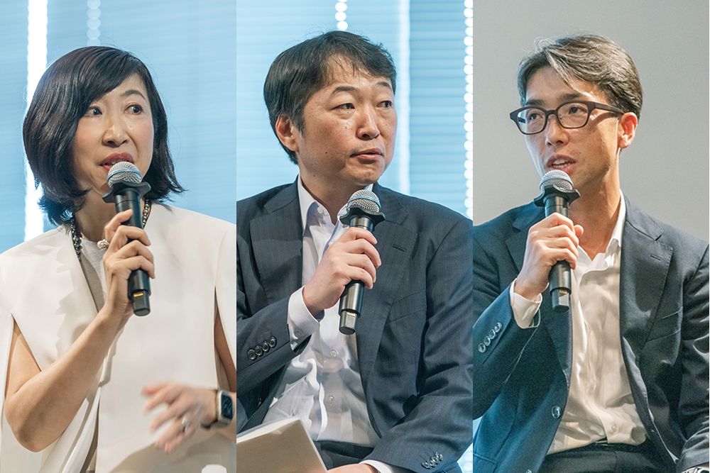 左から、青山朝子NEC, Corporate SVP, FP&A部門マネージングディレクター、横田貴之 資生堂 執行役 エグゼクティブオフィサー チーフファイナンシャルオフィサー（当時）、大倉裕史SAPジャパン 代表取締役常務執行役員CFO