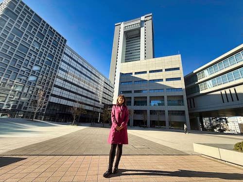 法政大学キャンパスで