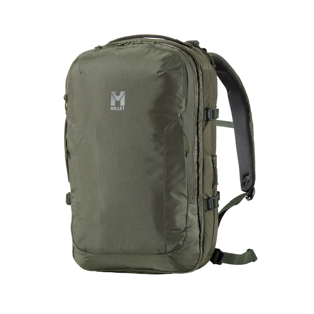 ★1394 MILLET ミレー 新品ビジネス対応可 ネイビー防水素材のフード付ショートコート M  ミレー MILLET リュックサック EXP 35 大容量 PC収納