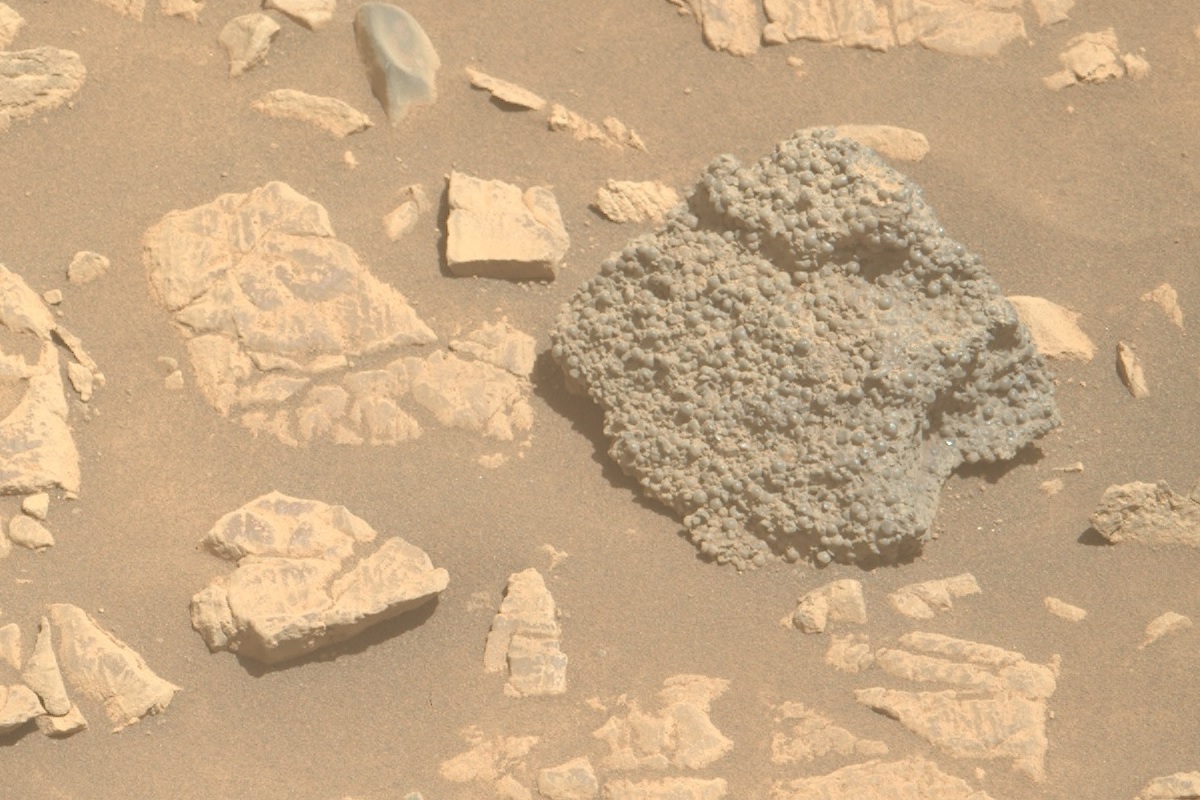 NASA火星探査車が驚きの発見、ミリサイズの球体でできた奇妙な岩石