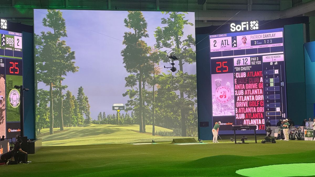 映画館サイズのスクリーンにドライバーショットを打ち、アンジュレーションがコースによって変化するグリーンでグリーン周りを戦う、3対3のチーム戦。松山英樹、ファウラー、JTなどが参戦