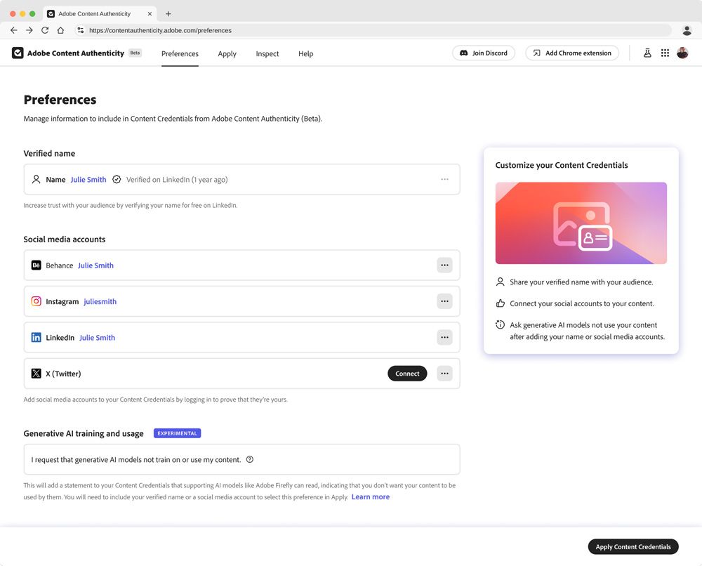 制作者名やSNSのアカウントなど、その署名データを誰でも無料で付与することができる