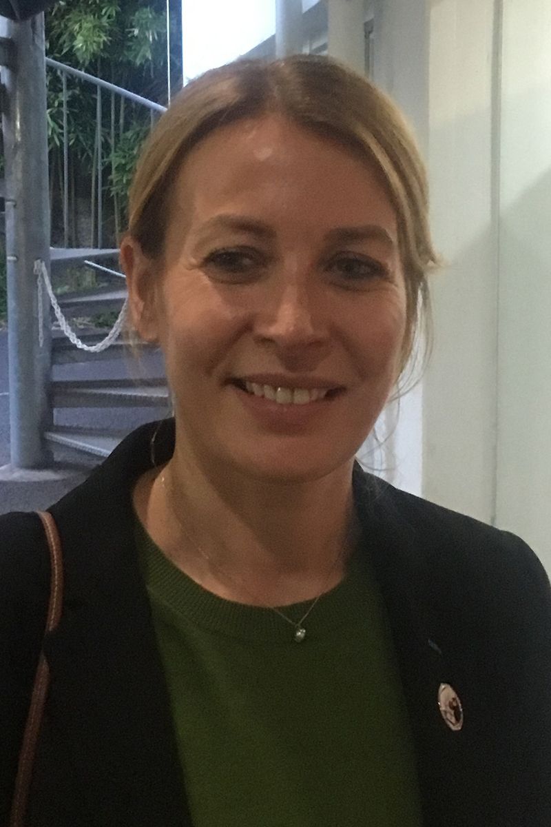 「熊本で機会があれば水上スポーツをしてみたい」と話す仏ディジョン市のナタリー・コエンダース市長。かつてカヌー選手として活躍した経歴を持つ