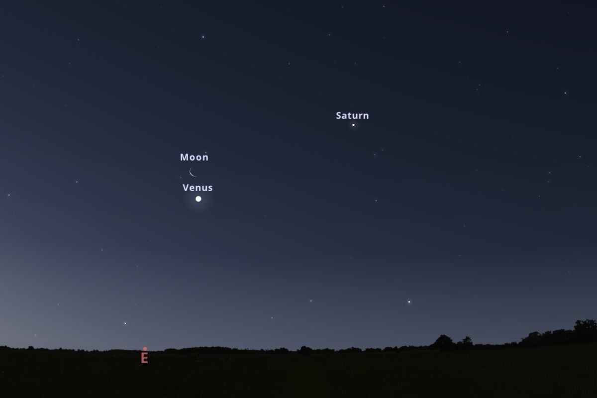 2025年5月24日（東京：3時40分ごろ）の東の空（Stellarium）