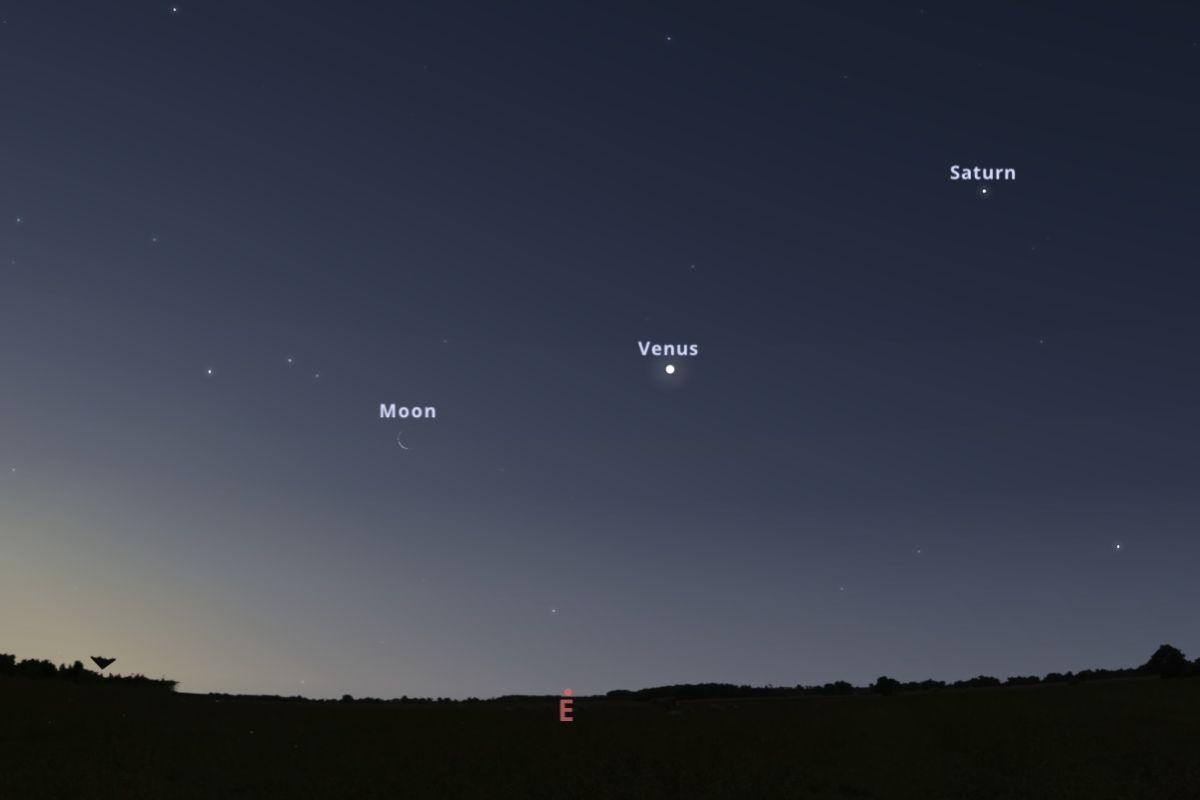 2025年5月25日（東京：3時45分ごろ）の東の空（Stellarium）