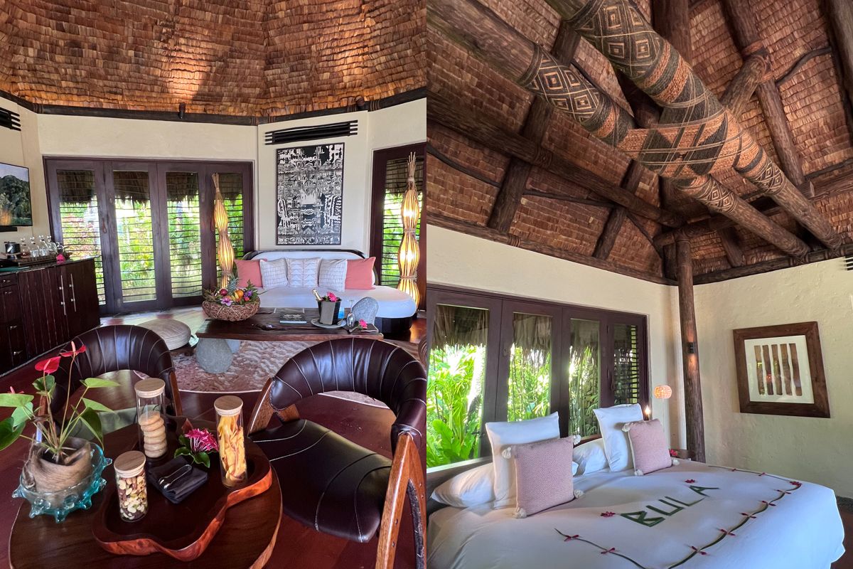 ワンベッドルームヴィラも、別棟にラウンジ（左）があり、ゆったりとくつろげる