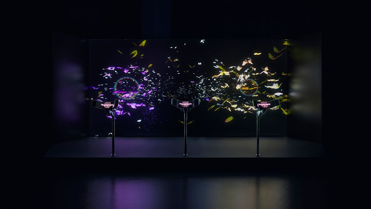レクサスインハウスデザイナーが手がけた「Discover Your Butterfly」は、ブラックバタフライで読み取った顔のデータで生み出した蝶が画面内を飛び回る。他者がつくった蝶と交わり、表示がランダムに変化する