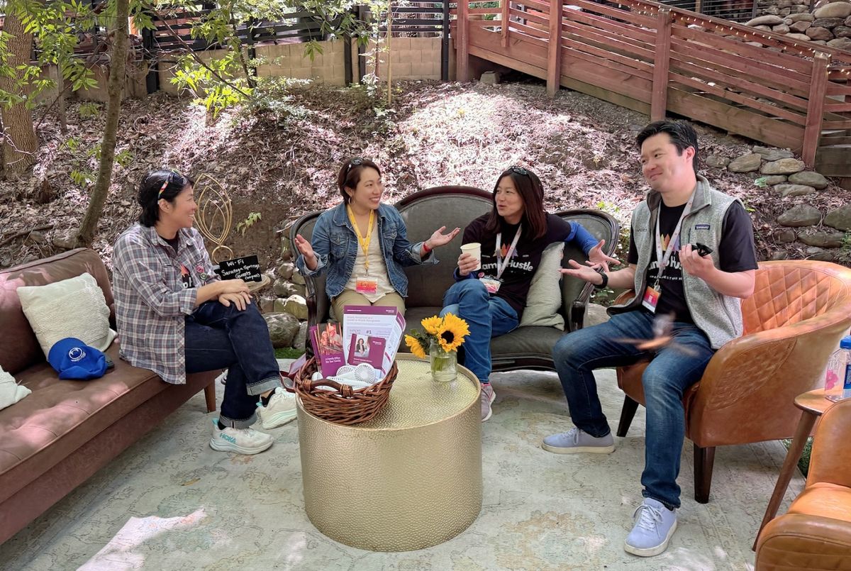 「Camp Hustleを投資家同士が“オーセンティックな関係”を築ける場にしたい」と語るHustle Fund共同創業者のShiyan Koh氏（左端）　Courtesy of the Author
