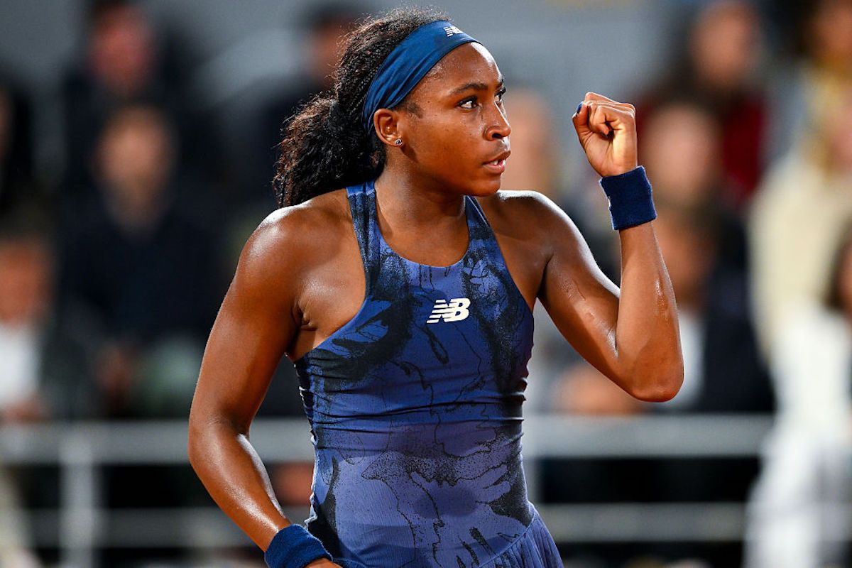 2025年6月、全仏オープンに出場したココ・ガウフ（Photo by Franco Arland/Getty Images）