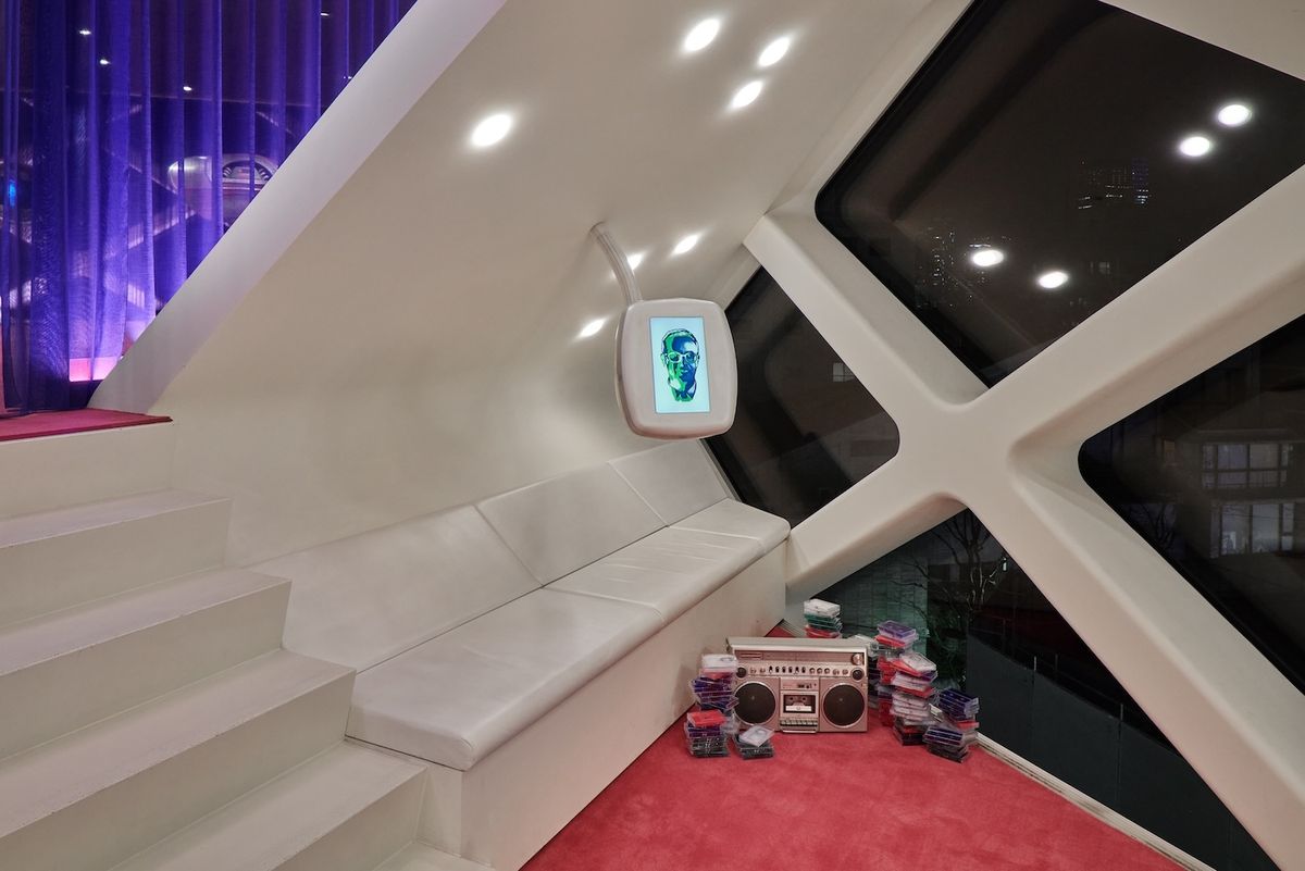 “Satellites” by Nicolas Winding Refn with Hideo Kojima,Prada Aoyama Tokyo,  18.4 – 25.8.2025, Photo Yasuhiro  Takagi, Courtesy Prada