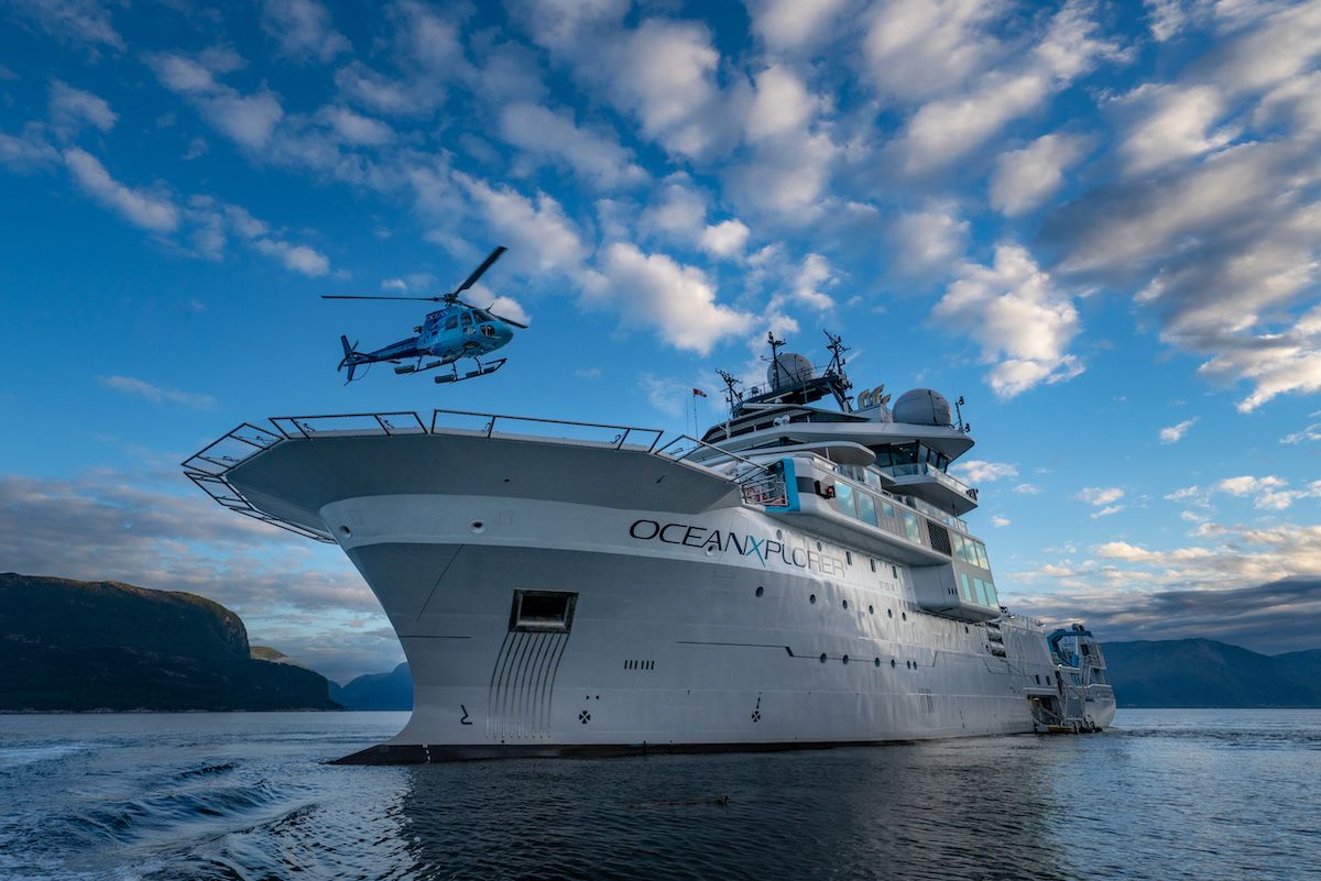 OceanXplorer。285フィート（約87m）の最先端海洋科学調査船で、リアルタイムでのデータ取得、ライブ配信、映画製作といった深海でのミッションを担う。人力潜水艇、高性能ソナー、遠隔操作型無人潜水機、船内ラボなどを備える。