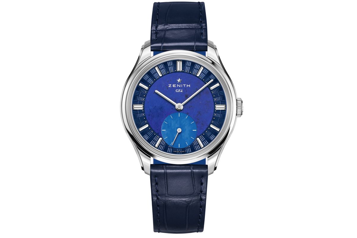 手巻き、PTケース、ケース径39㎜。11月発売予定。世界限定160本。6952000円〈ゼニス／LVMHウォッチ･ジュエリー ジャパン ゼニス Tel:03-3575-5861〉