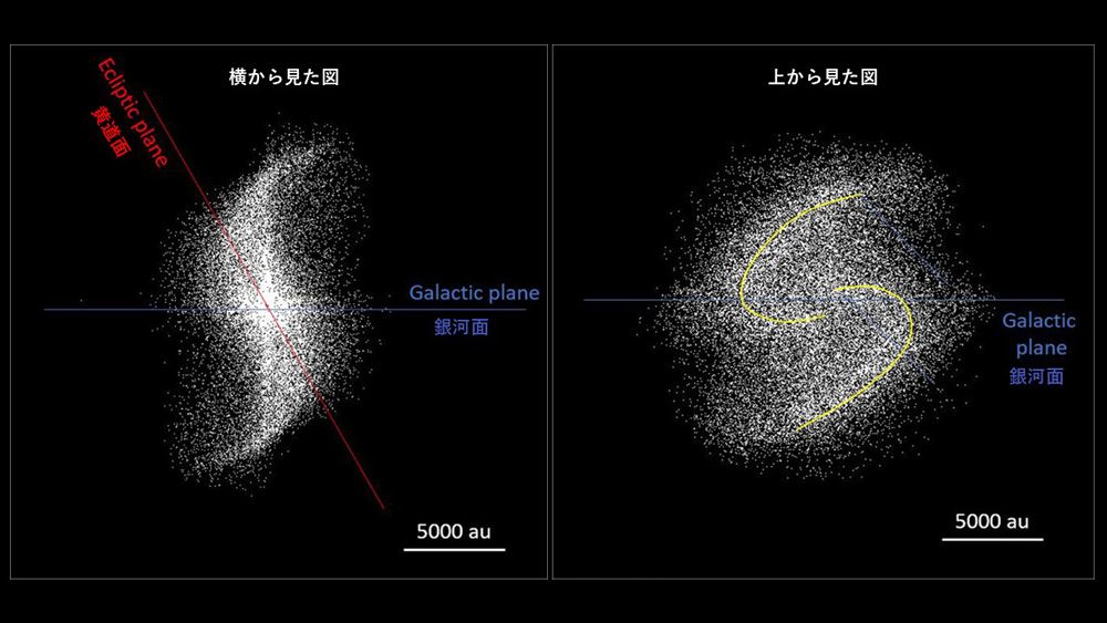 今回発見された螺旋構造のシミュレーションデータ(C)AMNH