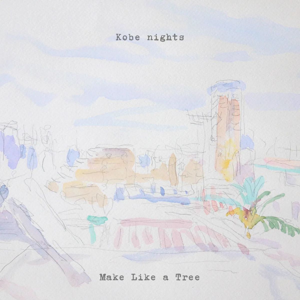 水野が描いた「Kobe nights」のアルバムジャケット