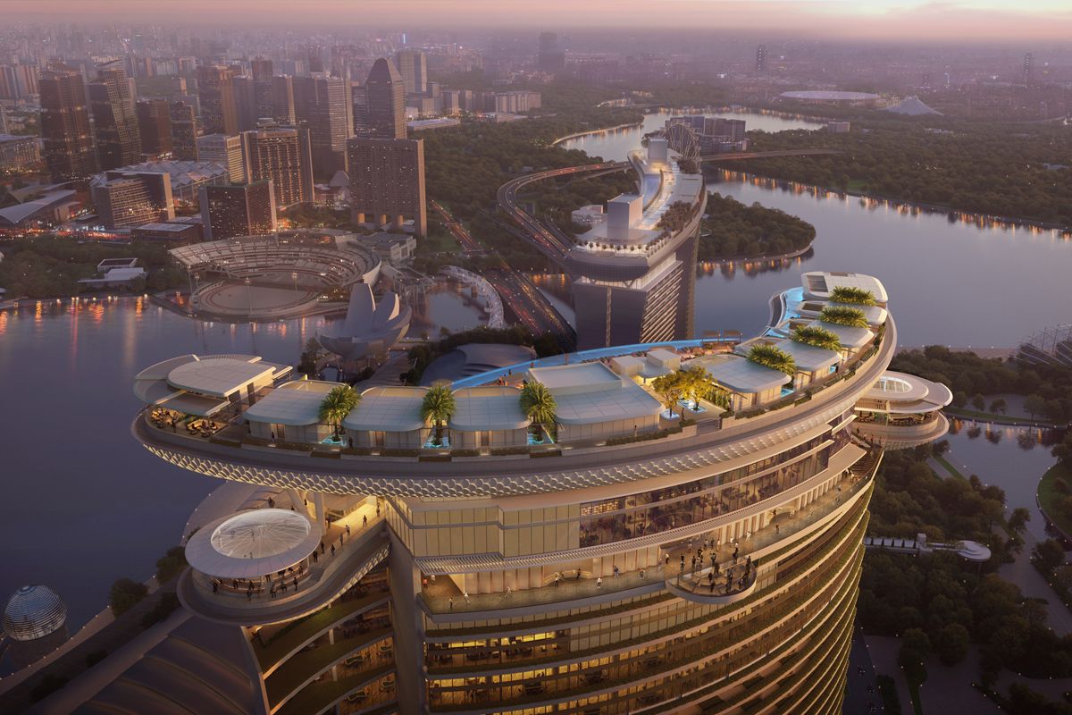 IR2の屋上には二段になったインフィニティプールが設置される予定だ