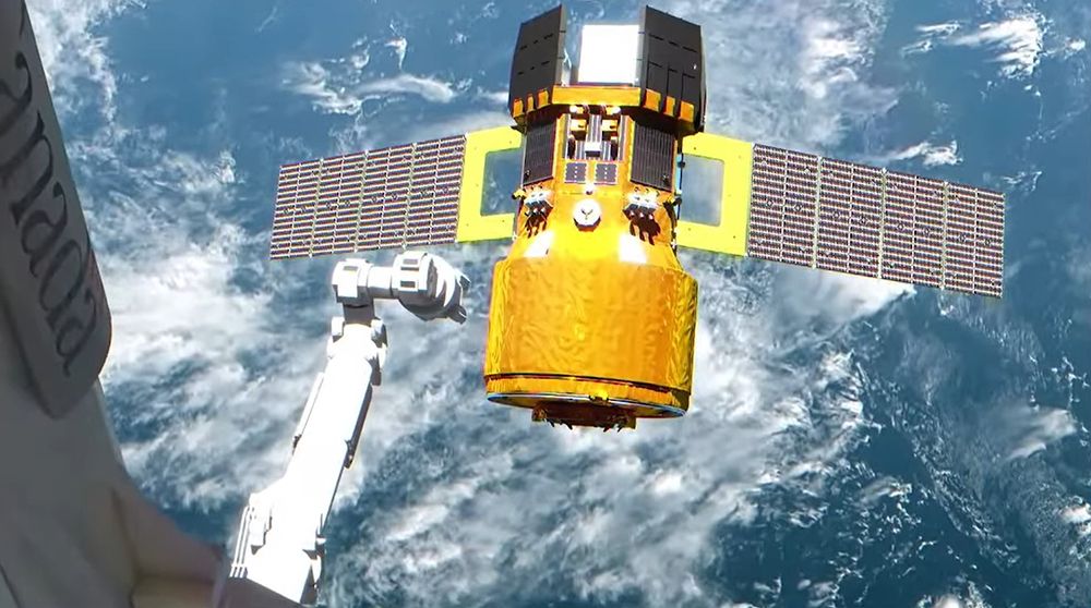 JAXAの新型補給機「HTV-X」には自律的なドッキング機構が搭載される予定だが、初号機においてはISSクルーが操作するロボットアームによってキャッチされる(c)JAXA