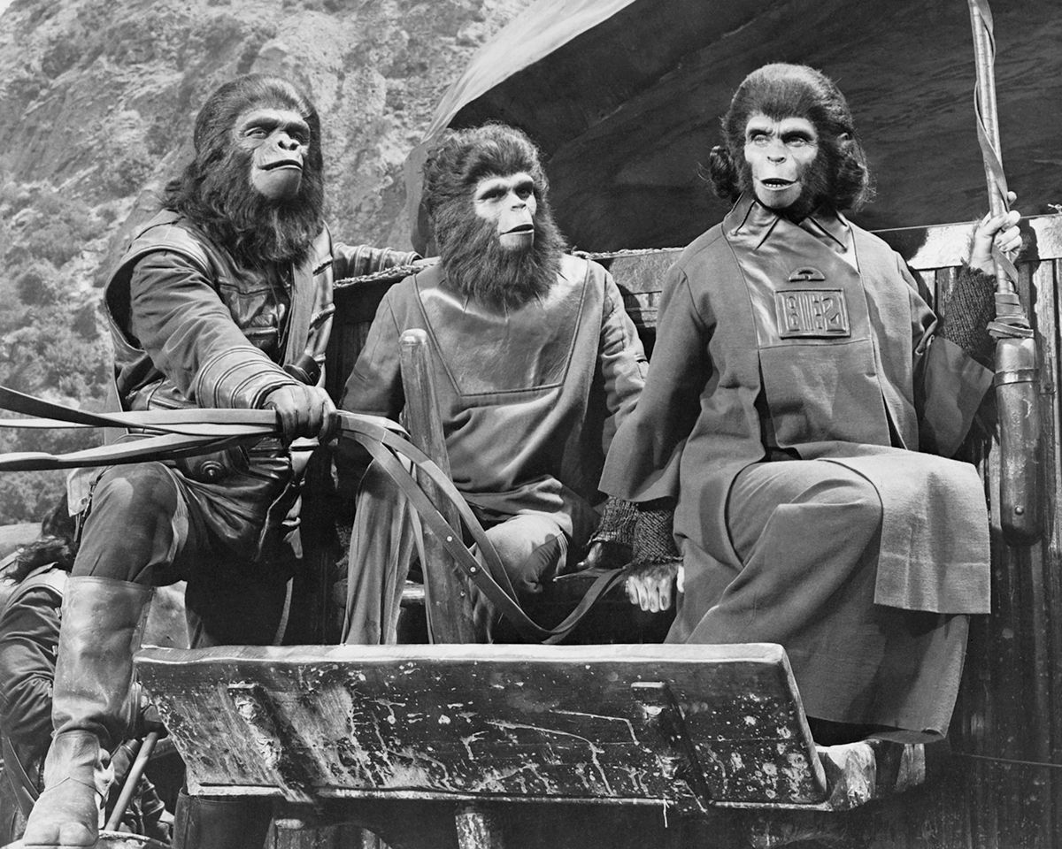 『猿の惑星』（1968年）のシーンより（Silver Screen Collection/Getty Images)