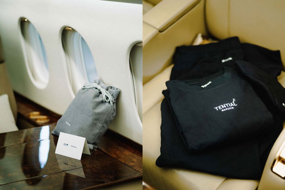 ANAビジネスジェット機内で提供されている「BAKUNE」　※機材はフジビジネスジェット(株)のFalcon