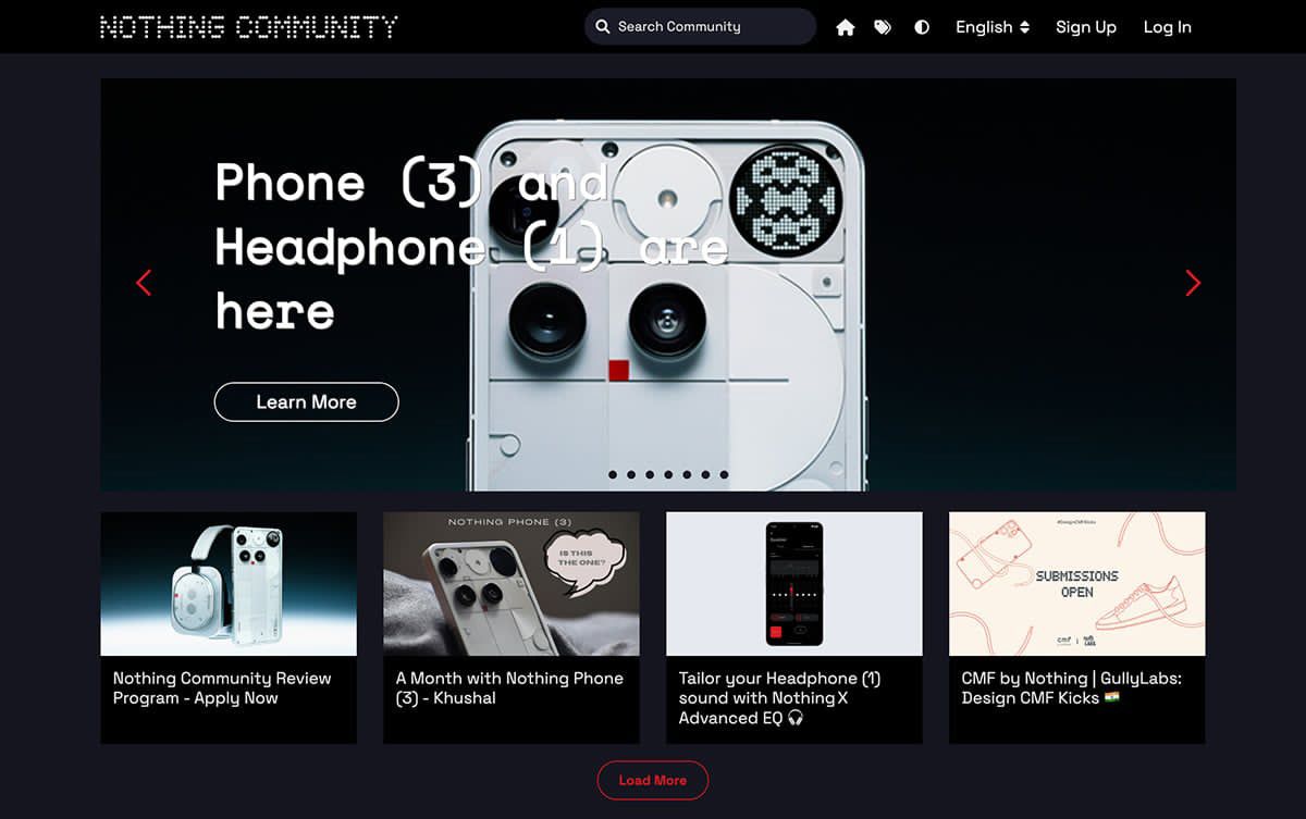 オンラインのNothing Community。新製品に関連する話題も大いに盛り上がっている
