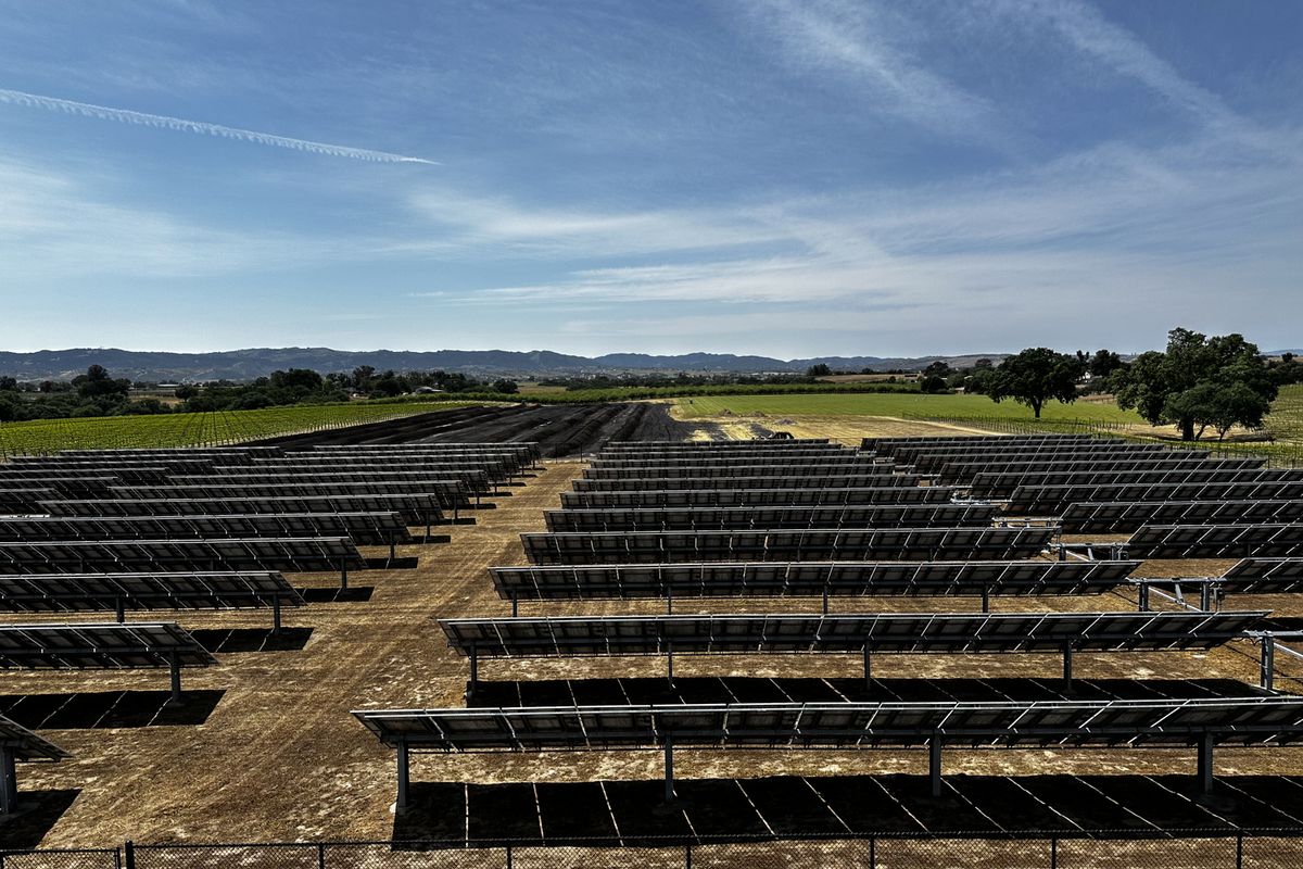 一面に広がるソーラーパネル