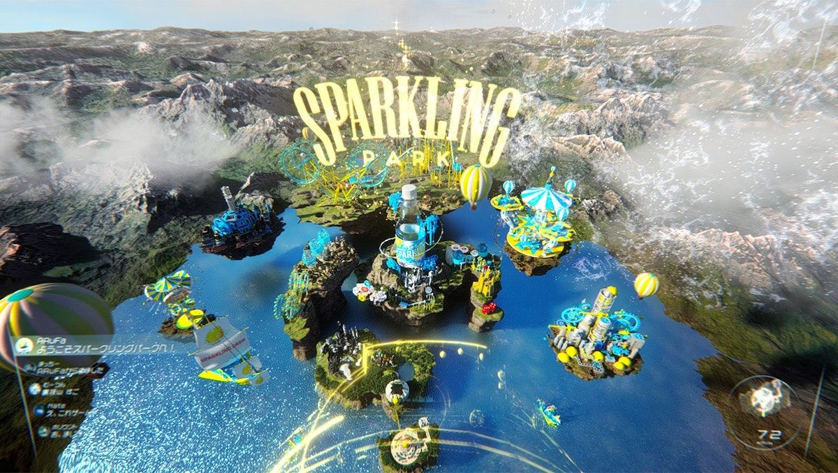 2022年に制作したサントリー天然水スパークリングレモンをイメージした架空の遊園地「SPARKLING PARK」。