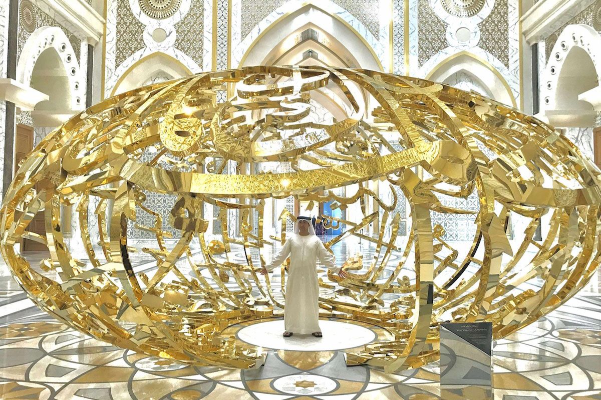 各国首脳との会談や内閣議会の場として利用されるUAE大統領官邸Qasr Al Watan。