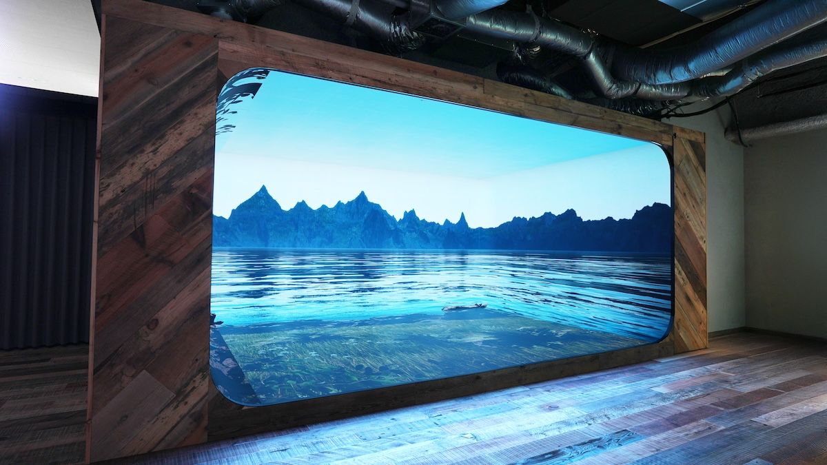 パノラマ映像で包まれ、高い“没入感”を得られる日本初のLEDブース。