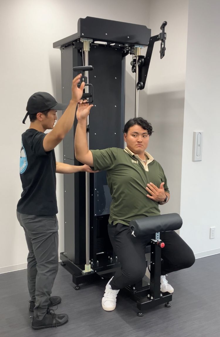 シーズンオフでもコンディショニングを整える機器を使うなどして練習は欠かさない。（提供：ナイスガイ・パートナーズ社）