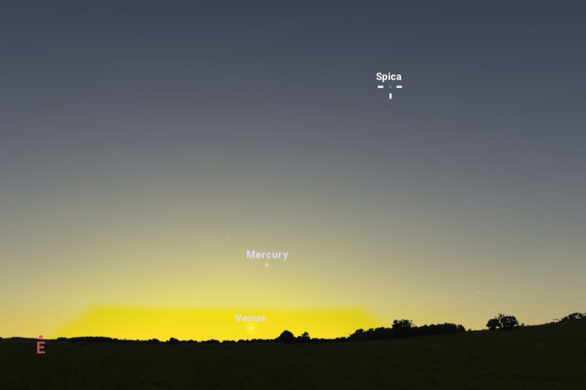 2025年11月30日（東京：午前6時頃）の東南東の空（Stellarium）