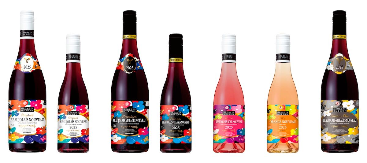 12年ぶりにラベルを一新したアートラベル「ジョルジュ デュブッフ ボジョレー ヌーヴォー 2025」750ml　参考価格（税込）3,256円