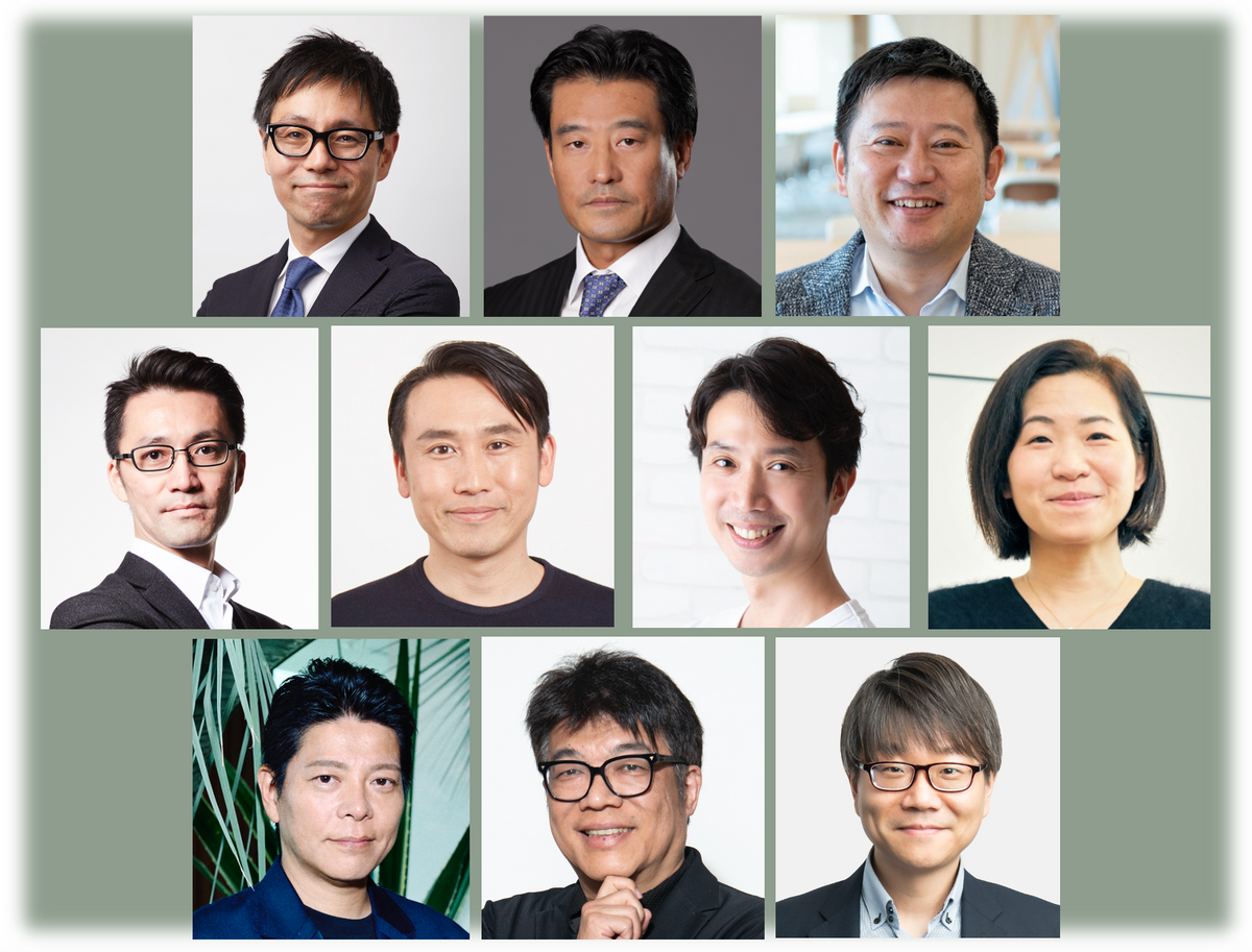 （写真上段左から）仮屋薗聡一・グロービス・キャピタル・パートナーズ、鑓水英樹・JICベンチャー・グロース・インベストメンツ、辻庸介・マネーフォワード、村田祐介・インキュベイトファンド、小澤隆生・Boost Capital、難波俊充・WiL、井上智子・Red Capital、丹下大・SHIFT、藤野英人・レオス・キャピタルワークス、都虎吉・グローバル・ブレイン