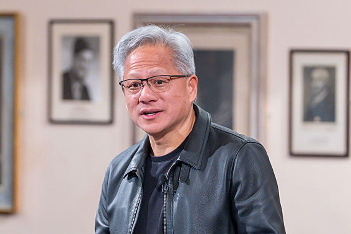 ジェンスン・フアン（Photo by Nordin Catic/Getty Images for The Cambridge Union)）