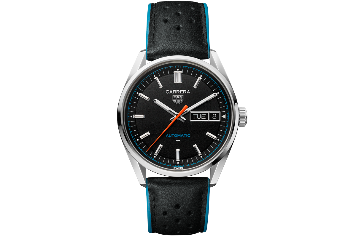 自動巻き、SSケース、ケース径41mm。599500円〈タグ・ホイヤー／LVMH ウォッチ・ジュエリー ジャパン タグ・ホイヤー Tel:03-5635-7030〉