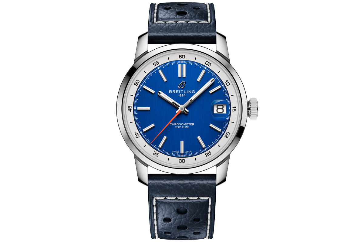 自動巻き、SSケース、ケース径38mm。819500円〈ブライトリング／ブライトリング・ジャパンTel:0120-105-707〉