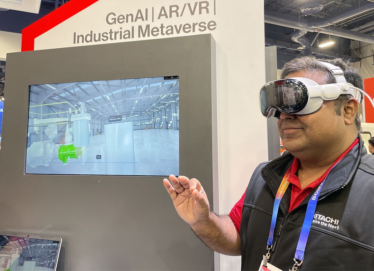 日立製作所は、AIとAR/VRヘッドセットを活用する遠隔検査のソリューションなど、インダストリアルワークを変える先進技術をCES 2025のブースに出展