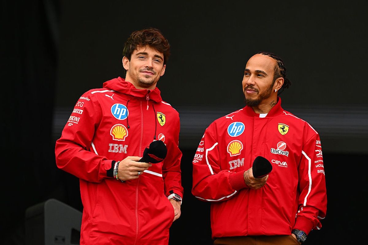 1位：フェラーリ・シャルル・ルクレールとルイス・ハミルトン（Photo by Mark Sutton - Formula 1/Formula 1 via Getty Images）