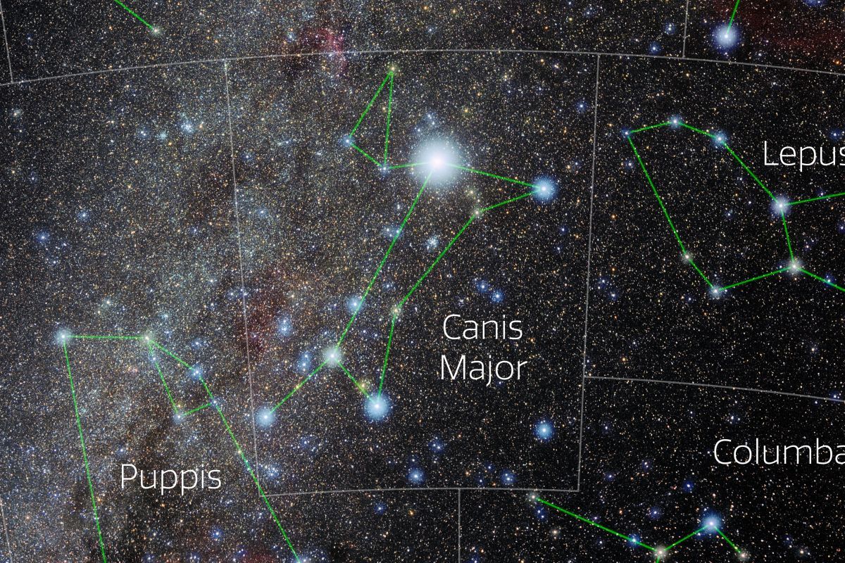 おおいぬ座（E. Slawik/NOIRLab/NSF/AURA/M. Zamani）